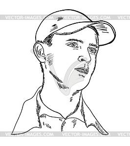 Portrait of man - vector image