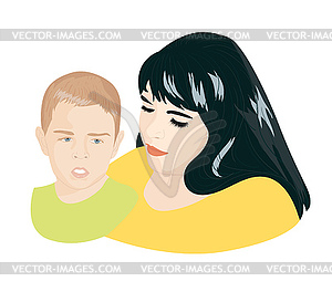 Mother and child - vector EPS clipart