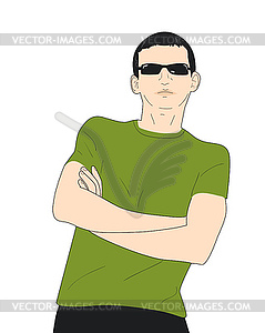 Cool young guy - vector clipart
