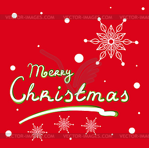 Text Merry Christmas - vector image