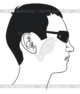 Portrait of guy - vector clipart / vector image