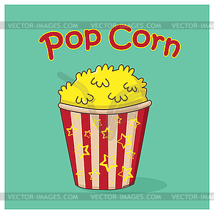 Pop corn icon - vector clipart