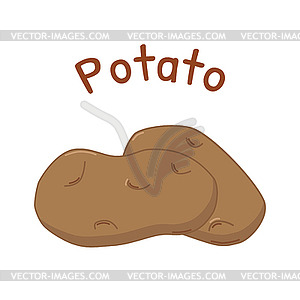Значок картофеля - векторное изображение EPS