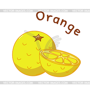 Оранжевый значок - рисунок в векторе