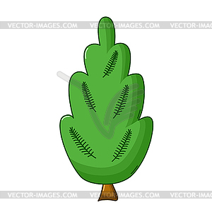 Juniper tree icon, cartoon style - vector image