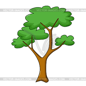 Savanna значок дерева, стиль мультяшный - векторная графика