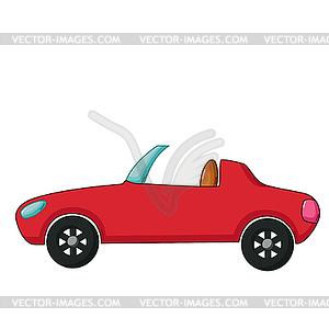 Cabriolet icon, cartoon style - vector clipart