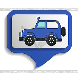 Urban transport`s map sign icon, cartoon style - vector clip art