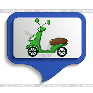 Urban transport`s map sign icon, cartoon style - vector image