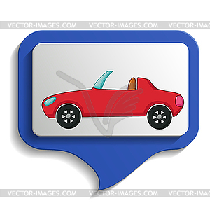 Urban transport`s map sign icon, cartoon style - vector image