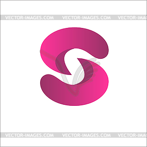 Letter S logo design template in red colors. - vector image