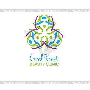 Health or beauty studio logo. Colorful flower - vector EPS clipart