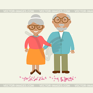 Happy Grandparents day card.  - vector clip art