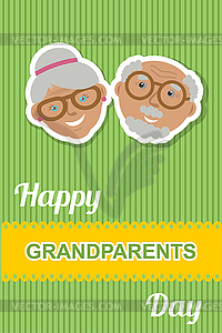 Happy Grandparents day card - vector clipart