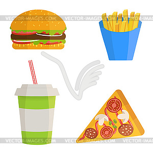 Fast food concept - vector clip art