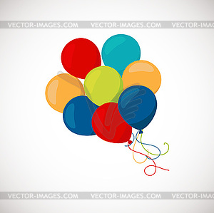 Holiday banners with colorful balloons.  - vector clip art