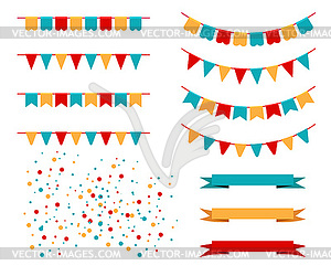 Colorful Garlands - stock vector clipart