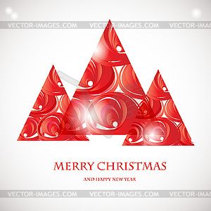 Abstract red christmas tree. Christmas Tree of - vector clip art