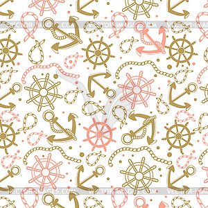 Seamless abstract marine pattern - vector clipart