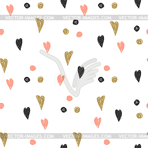 Seamless pattern with hearts. Valentines Day - vector clipart