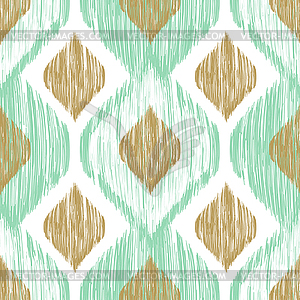 Seamless pattern. Ikat ethnic background in pastel - vector clip art