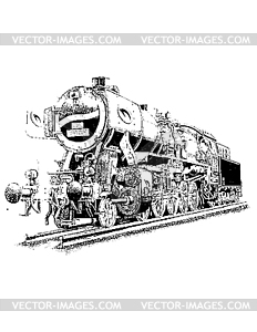 Drawing in a valer of white, gray and black Steam - vector image