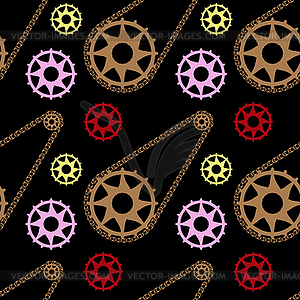 Bike mechanic pattern - vector image