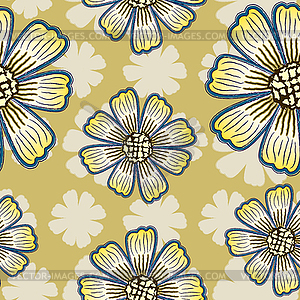 Seamless floral background - vector image