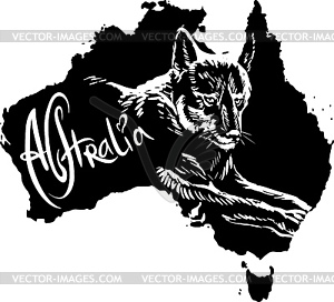 Dingo as Australian symbol - vector clip art