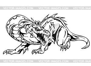 Dragon tattoo - vector clipart / vector image