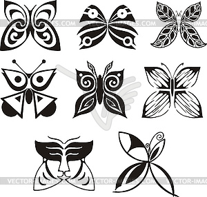 Stylized butterflies - vector clipart