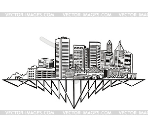 Baltimore, MD Skyline - векторный дизайн