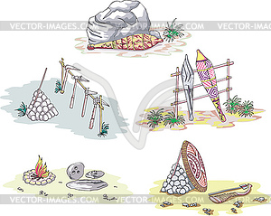 Native Australian Sketches - vector clipart