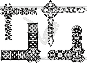 Celtic decorative knot corners - vector clipart / vector image