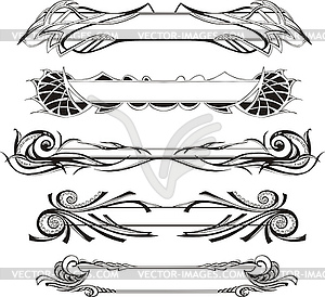 Slim decorative panels - vector clipart