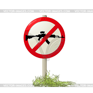 No guns allowed - vector clipart