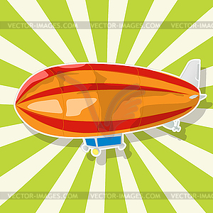 Fantastic Zeppelin - vector clip art