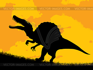 Dinosaur silhouette - vector clipart