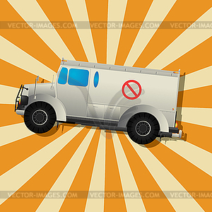 Fantastic armored truck - vector clipart