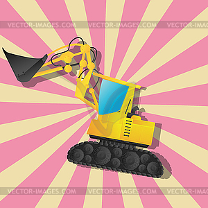 Fantastic excavator - vector EPS clipart