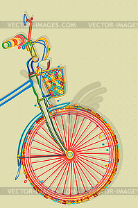 Bicycle card - vector image
