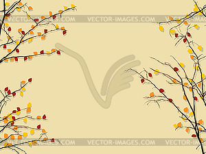 Фоне Осенняя листва - векторизованный клипарт