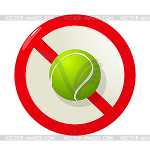 No more tennis - vector image