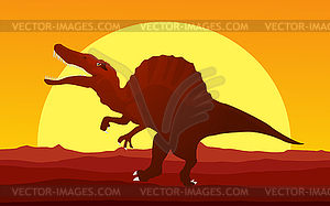 Dinosaur background  - color vector clipart