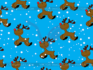 Seamless Rudolph - vector image