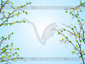 Floral tree - vector clip art