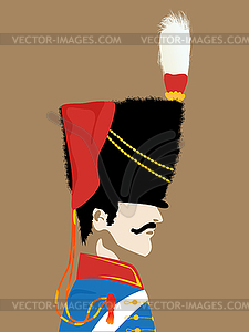 Napoleon`s army officer - vector image