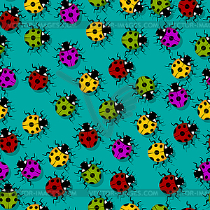 Ladybug pattern - vector image