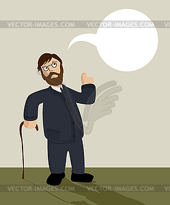 Old man - vector clipart