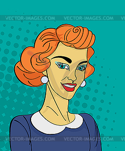 Retro woman - vector image